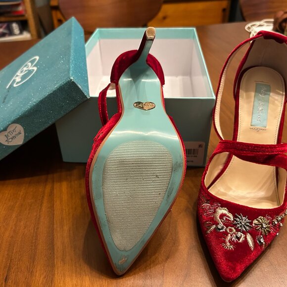 Skye scarlet - Blue by Betsey Johnson d'orsay heels - Picture 2 of 2